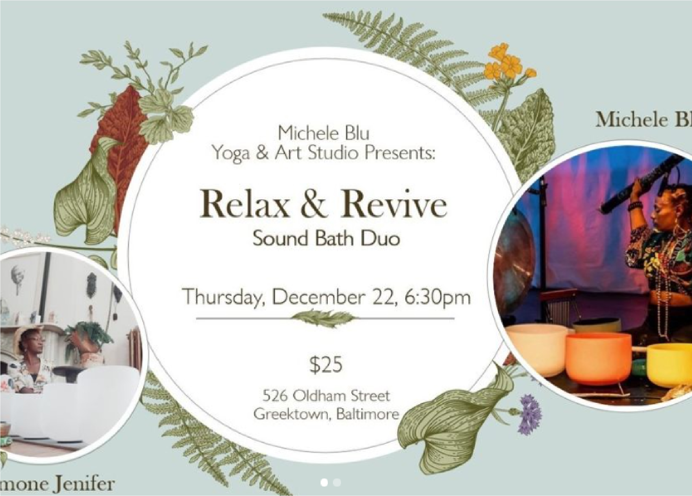 social post, December sound bath